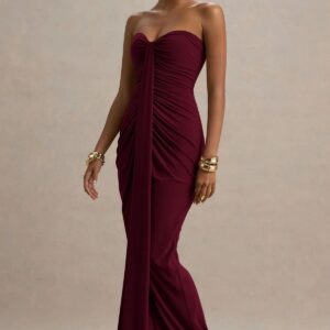 Ruby Ruched Strapless Maxi Dress