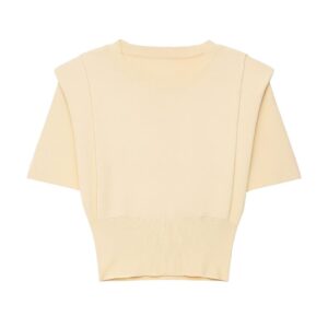 Soft Cream Structured Knit Top
