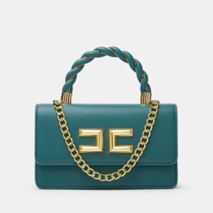 Twist Handle Chain Shoulder Bag